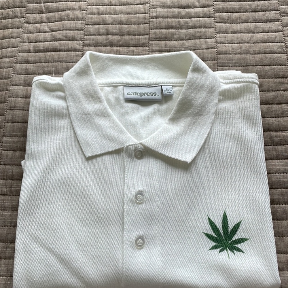 Polo shirt new white short sleeves
